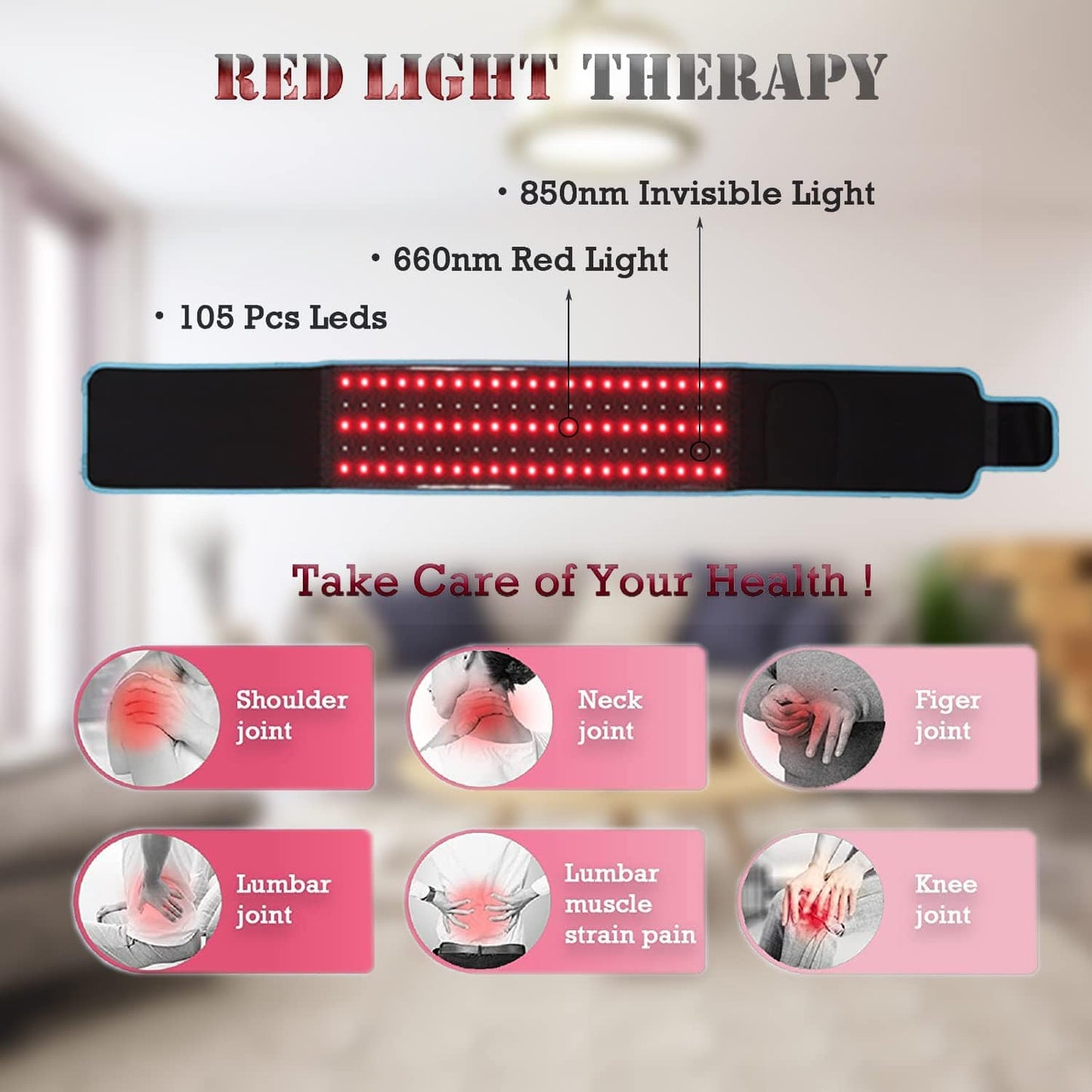 Red LED Therapy Waist Wrap Belt XYZDreams